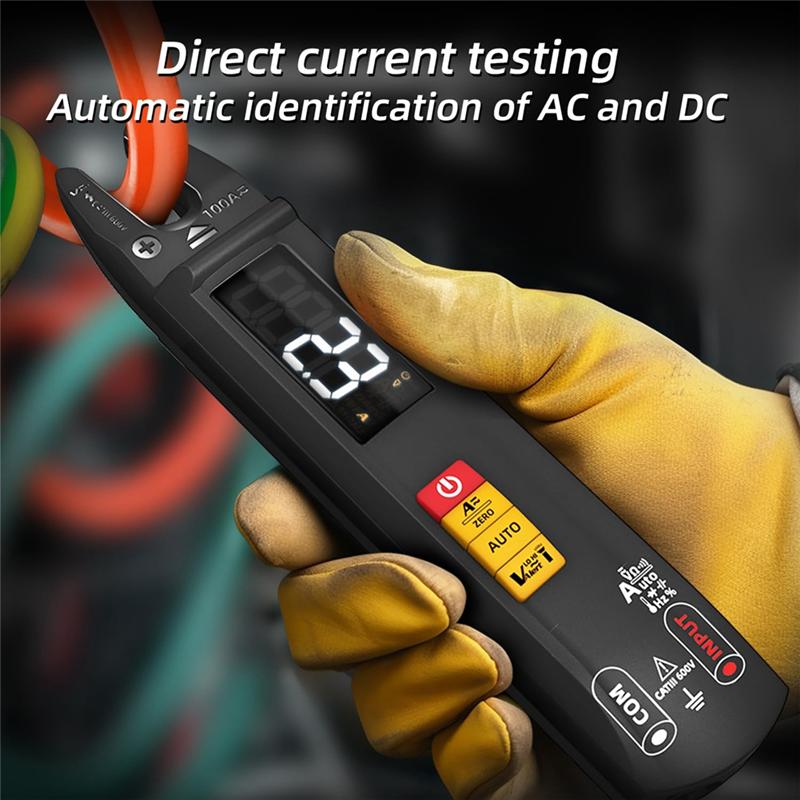 A96I-Multimeter 6000 Counting Clamp Meter, Smart Mode Charging, Measuring Resistance, Capacitance, Frequency, Continuity, Easy T чорний
A96I-Multimeter 6000 Counting Clamp Meter, Smart Mode Charging, Measuring Resistance, Capacitance, Frequency, Continuity, Easy T чорний