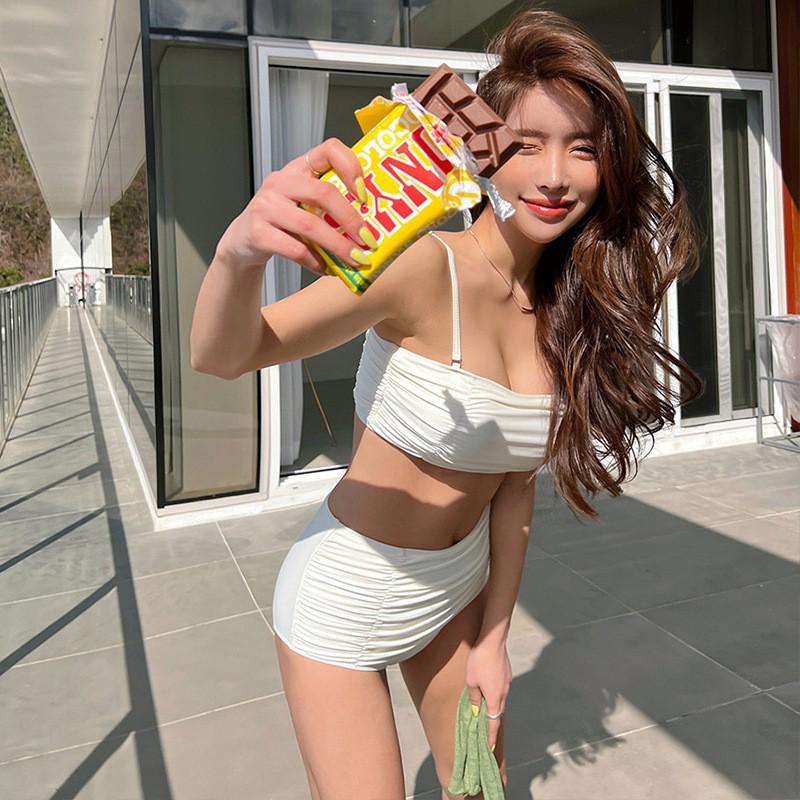 Korean Style Black & White Strapless High-Waist Pleated Bikini - Slimming Sexy Split Design for Big Busts Extra Large білий
Korean Style Black & White Strapless High-Waist Pleated Bikini - Slimming Sexy Split Design for Big Busts Extra Large білий