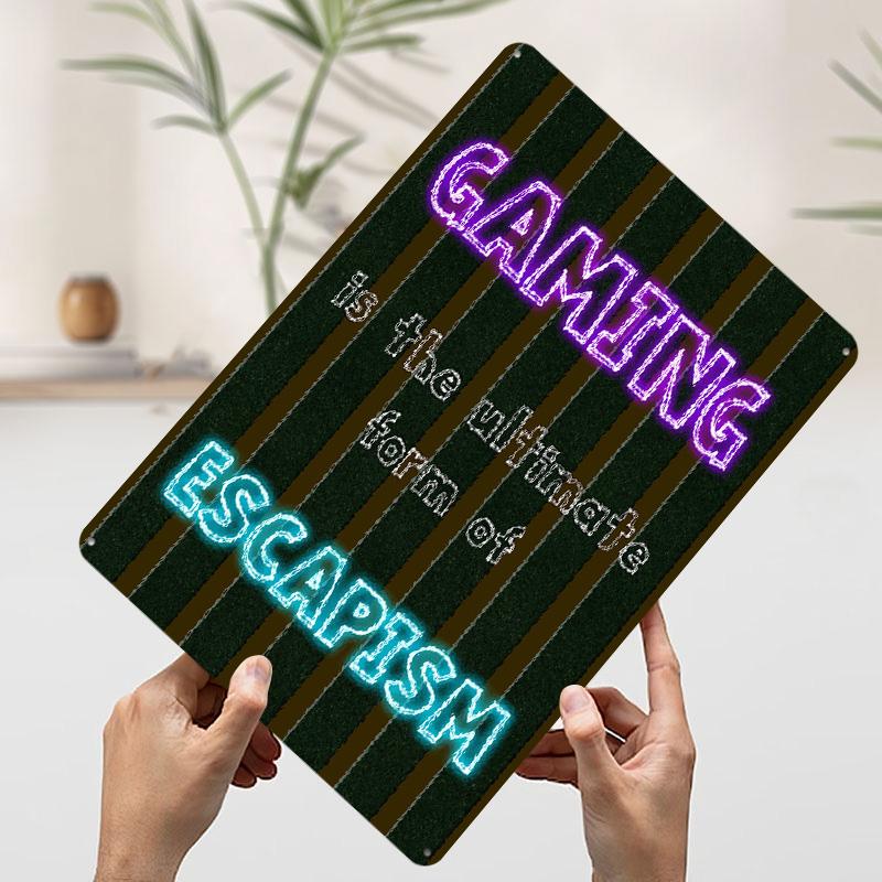 Gaming Escapism Quote Metal Poster Customized Wall Art Retro Vintage Tinplate Signs for Interior Decoration Living Room Man Cave 7.9x11.8In(20x30cm)
Gaming Escapism Quote Metal Poster Customized Wall Art Retro Vintage Tinplate Signs for Interior Decoration Living Room Man Cave 7.9x11.8In(20x30cm)