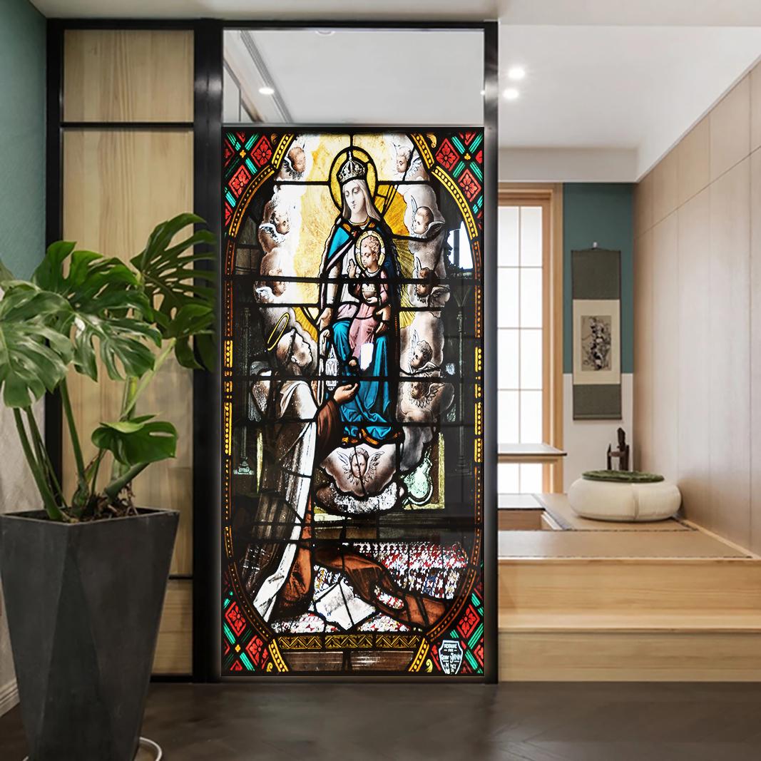 Church Stained Glass Decals Window Film Privacy Heat Insulation and Anti UV Blocking Static Cling Window Sticker for Home J19 (as the picture,40x100cm WxH)
Church Stained Glass Decals Window Film Privacy Heat Insulation and Anti UV Blocking Static Cling Window Sticker for Home J19 (as the picture,40x100cm WxH)