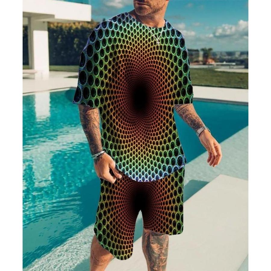 2024 New Men s Round Neck T-shirt Set Printing Optical Illusion Pattern T-shirt Two Piece Set Fashion Men s summer T-shirt Set 6XL
2024 New Men s Round Neck T-shirt Set Printing Optical Illusion Pattern T-shirt Two Piece Set Fashion Men s summer T-shirt Set 6XL