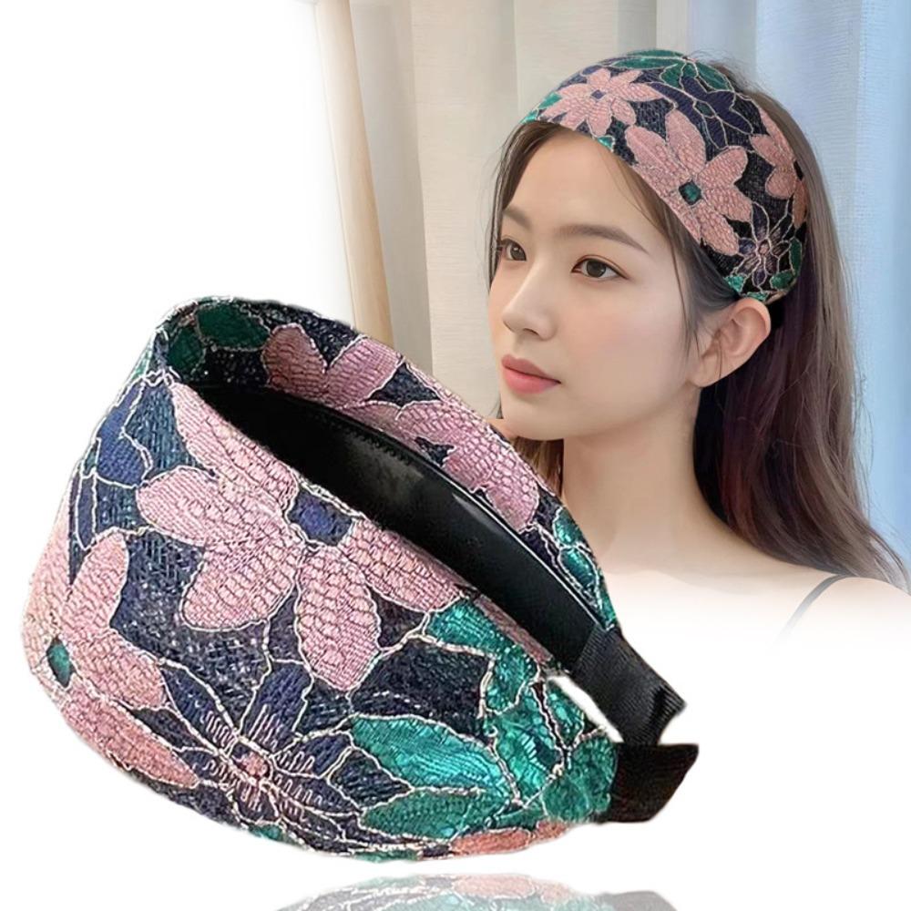 Fashion Embroidery Wide Headband Wide Brim Flower Lace Headband Non-slip Simple Hair Hoop Daily
Fashion Embroidery Wide Headband Wide Brim Flower Lace Headband Non-slip Simple Hair Hoop Daily