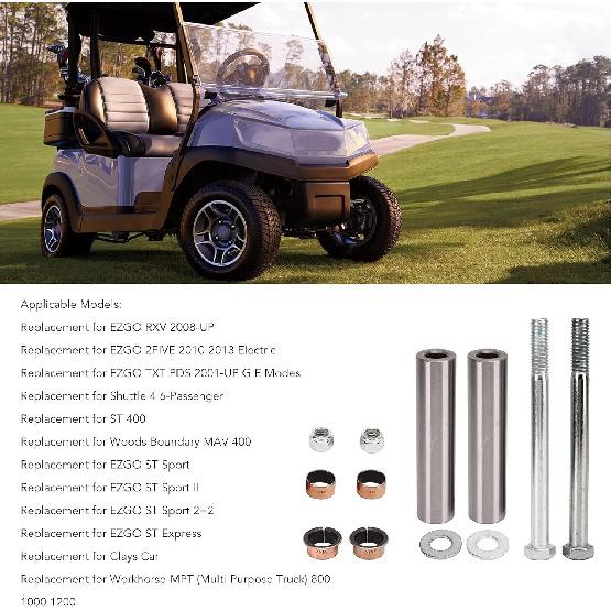Spindle King Pin Tube Bushing Kit Golf Cart Spindle Assembly Repair Kit 70745 G01 614034 Replacement for EZGO RXV 2008‑UP
Spindle King Pin Tube Bushing Kit Golf Cart Spindle Assembly Repair Kit 70745 G01 614034 Replacement for EZGO RXV 2008‑UP