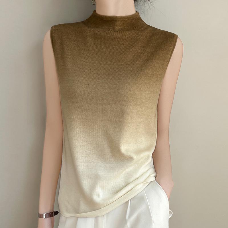 Women s Gradient Merino Wool Knitted Vest - Half-High Neck, Loose Fit, Age-Reducing Spring Pullover Large
Women s Gradient Merino Wool Knitted Vest - Half-High Neck, Loose Fit, Age-Reducing Spring Pullover Large