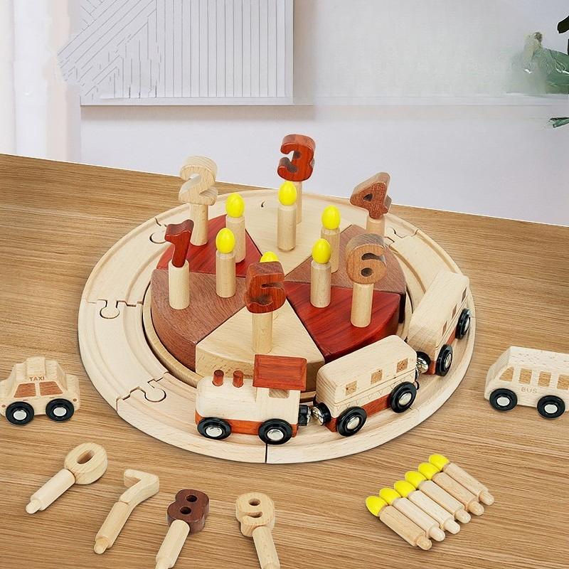 Children s wooden DIY cake cut cut music simulation birthday candle small train track digital operation wooden toy
Children s wooden DIY cake cut cut music simulation birthday candle small train track digital operation wooden toy