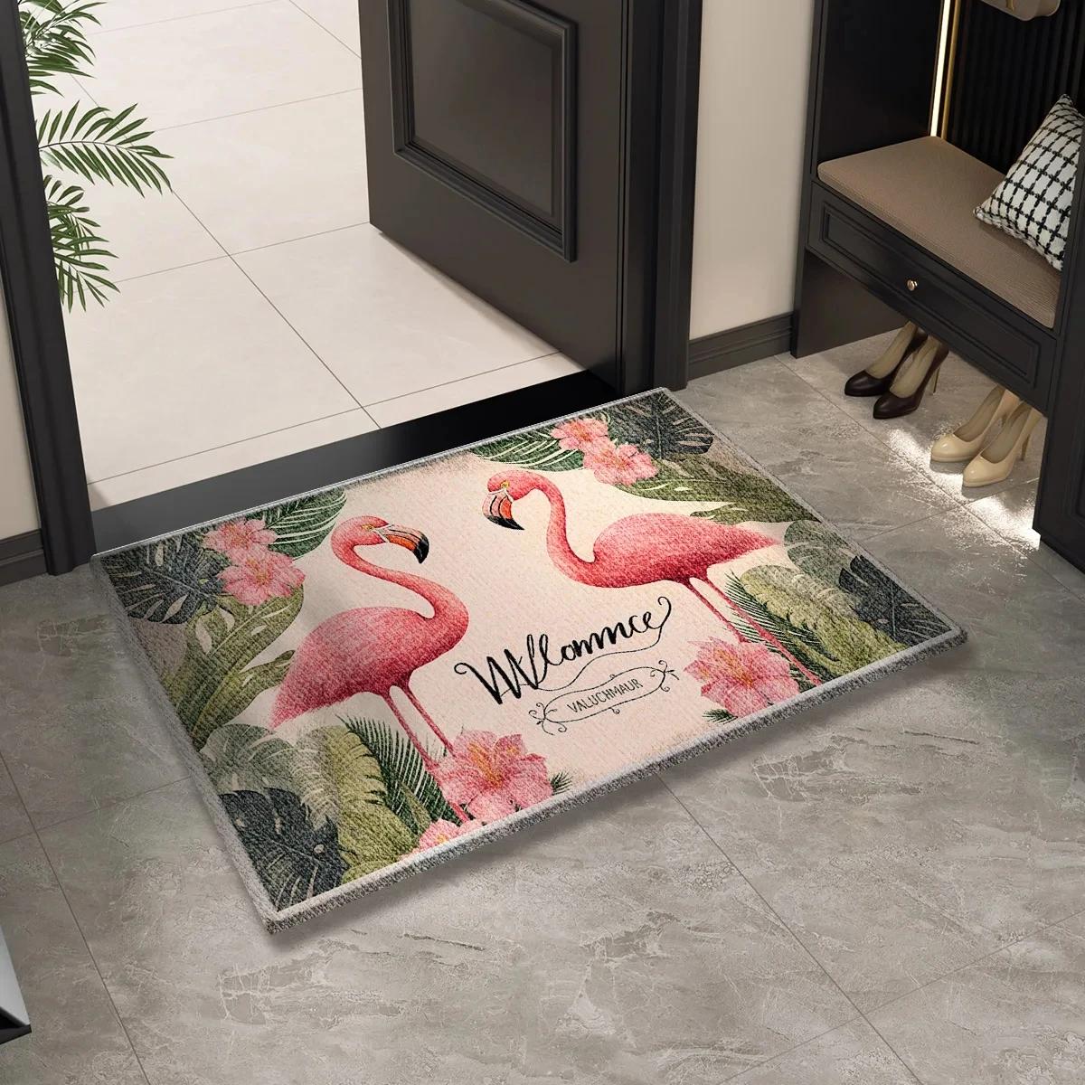 Welcome Flamingo Doormat: Washable Indoor Outdoor Entrance Carpet Rug Home Decoration Floor Mat for Front Door Hallway Bathroom 40x60cm
Welcome Flamingo Doormat: Washable Indoor Outdoor Entrance Carpet Rug Home Decoration Floor Mat for Front Door Hallway Bathroom 40x60cm