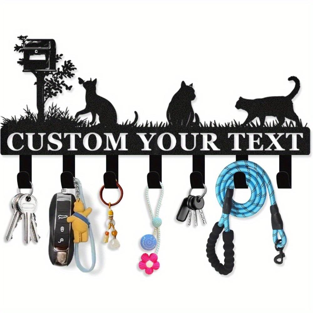 Personalized Metal Cat Key Holder Wall Mount Organizer Rack with Hooks Wall Art Decor Housewarming Gift for Hallway Doorway 10in
Personalized Metal Cat Key Holder Wall Mount Organizer Rack with Hooks Wall Art Decor Housewarming Gift for Hallway Doorway 10in