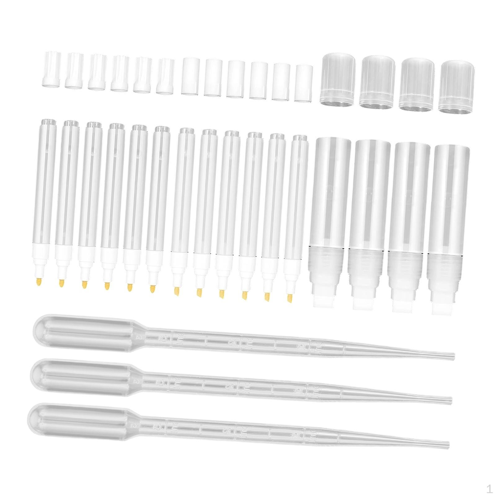 16Pcs Refillable Paint Pens Empty Fine Tip Markers Round Tilted Flat Head for Drawing Rock Painting
16Pcs Refillable Paint Pens Empty Fine Tip Markers Round Tilted Flat Head for Drawing Rock Painting