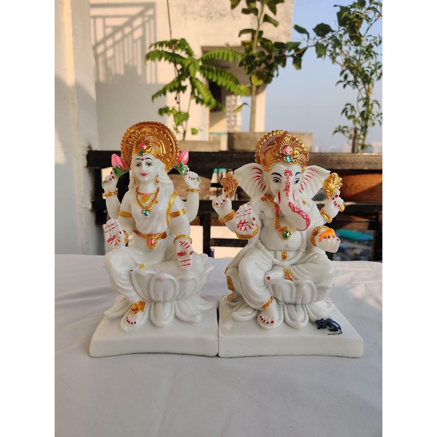 Marble Dust Laxmi Ganesh Statue Laxmi-Ganesh Idols for Home Office Décor Ganesh Laxmi Marble showpiece Gift for Birthday
Marble Dust Laxmi Ganesh Statue Laxmi-Ganesh Idols for Home Office Décor Ganesh Laxmi Marble showpiece Gift for Birthday