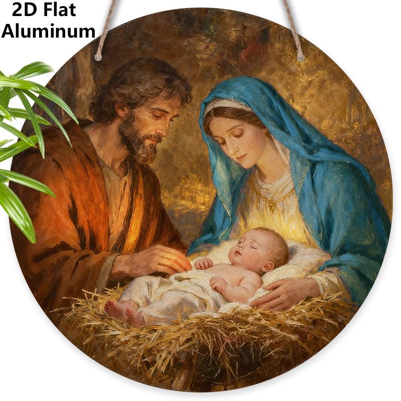 2D Flat Nativity Aluminium Christmas Sign - Navidad Figurine Ornaments with Holy Night - Aluminium Manger Sign - Ideal for Front Door, Wall, Porch 7.87×7.87inch
2D Flat Nativity Aluminium Christmas Sign - Navidad Figurine Ornaments with Holy Night - Aluminium Manger Sign - Ideal for Front Door, Wall, Porch 7.87×7.87inch