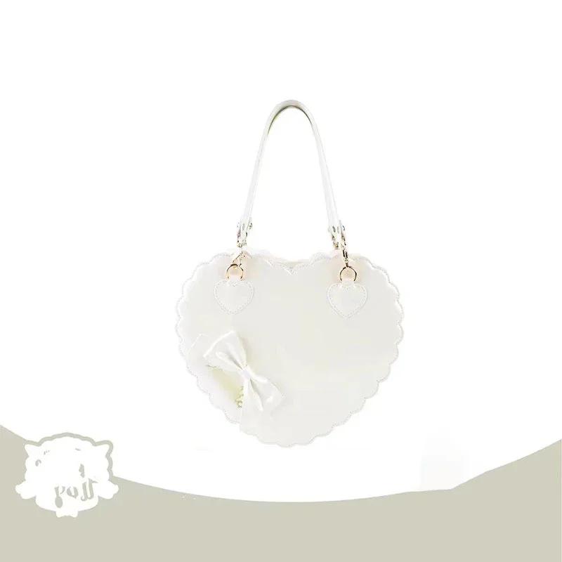 PU Heart Lolita Handbag with Bow Decor Two Sizes Japanese Kawaii Shell Purse Pink Messenger Bag Casual PU Bag M
PU Heart Lolita Handbag with Bow Decor Two Sizes Japanese Kawaii Shell Purse Pink Messenger Bag Casual PU Bag M