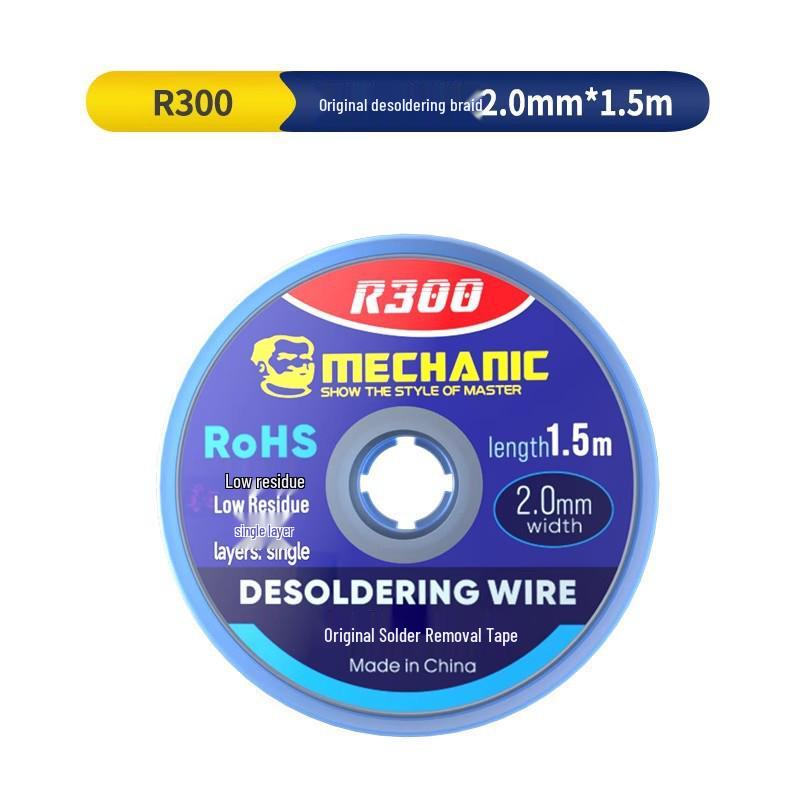 R300 Solder Wick: Fast Residue Absorption and Tin Slag Removal for PCBs and Motherboards
R300 Solder Wick: Fast Residue Absorption and Tin Slag Removal for PCBs and Motherboards