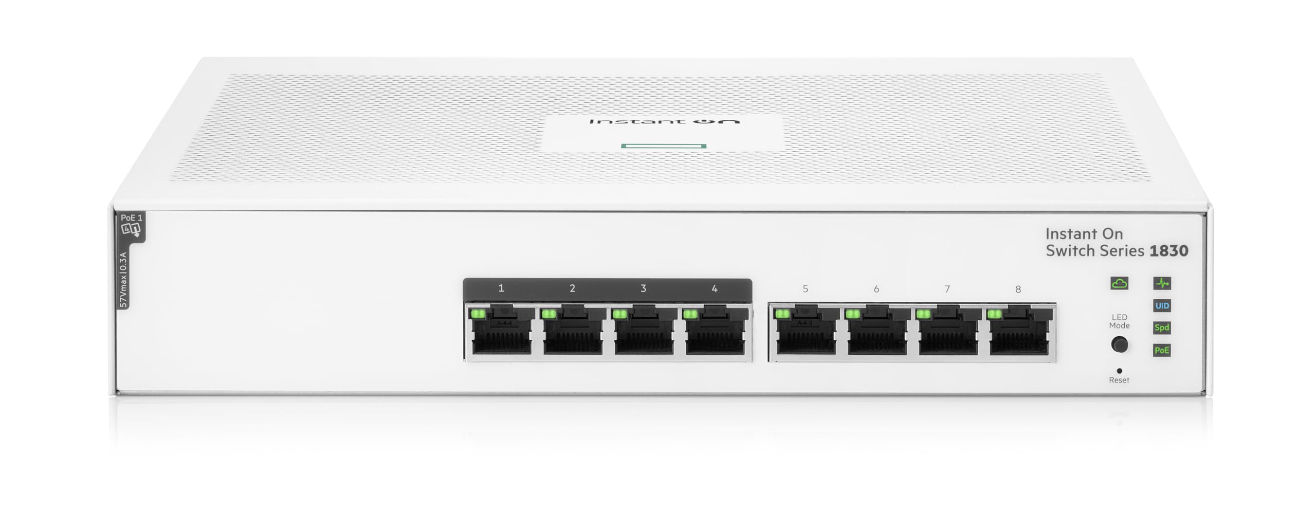 HPE Networking Instant On Switch Series 1830 Gb Smart Managed Layer 2 Ethernet Switch with PoE 8x 1G 4x CL4 PoE безвентиляторна модель для Японії з 8 портами (65W)
HPE Networking Instant On Switch Series 1830 Gb Smart Managed Layer 2 Ethernet Switch with PoE 8x 1G 4x CL4 PoE безвентиляторна модель для Японії з 8 портами (65W)