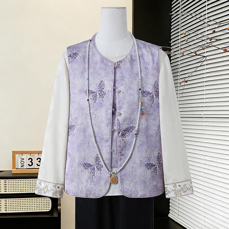 2026 Spring New Chinese Embroidered Sleeveless Vest & Waistcoat Set 3XL (125-135 lbs) фиолетовый
2026 Spring New Chinese Embroidered Sleeveless Vest & Waistcoat Set 3XL (125-135 lbs) фиолетовый
