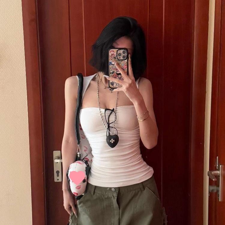 Retro Square Neck Slim Fit Commuting Tank Top with Pleated Waist S 40-48kg
Retro Square Neck Slim Fit Commuting Tank Top with Pleated Waist S 40-48kg