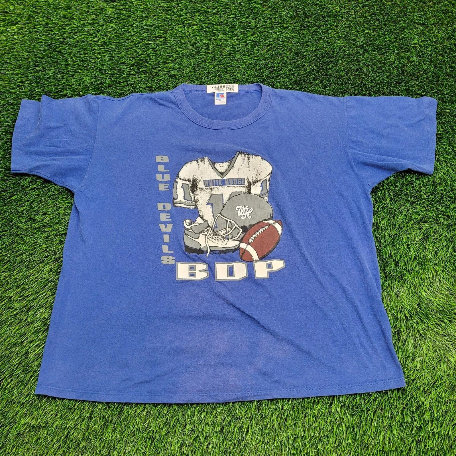 Vintage 80s Russell-Athletic Shirt 2XL 26x26 Blue-Devils S
Vintage 80s Russell-Athletic Shirt 2XL 26x26 Blue-Devils S
