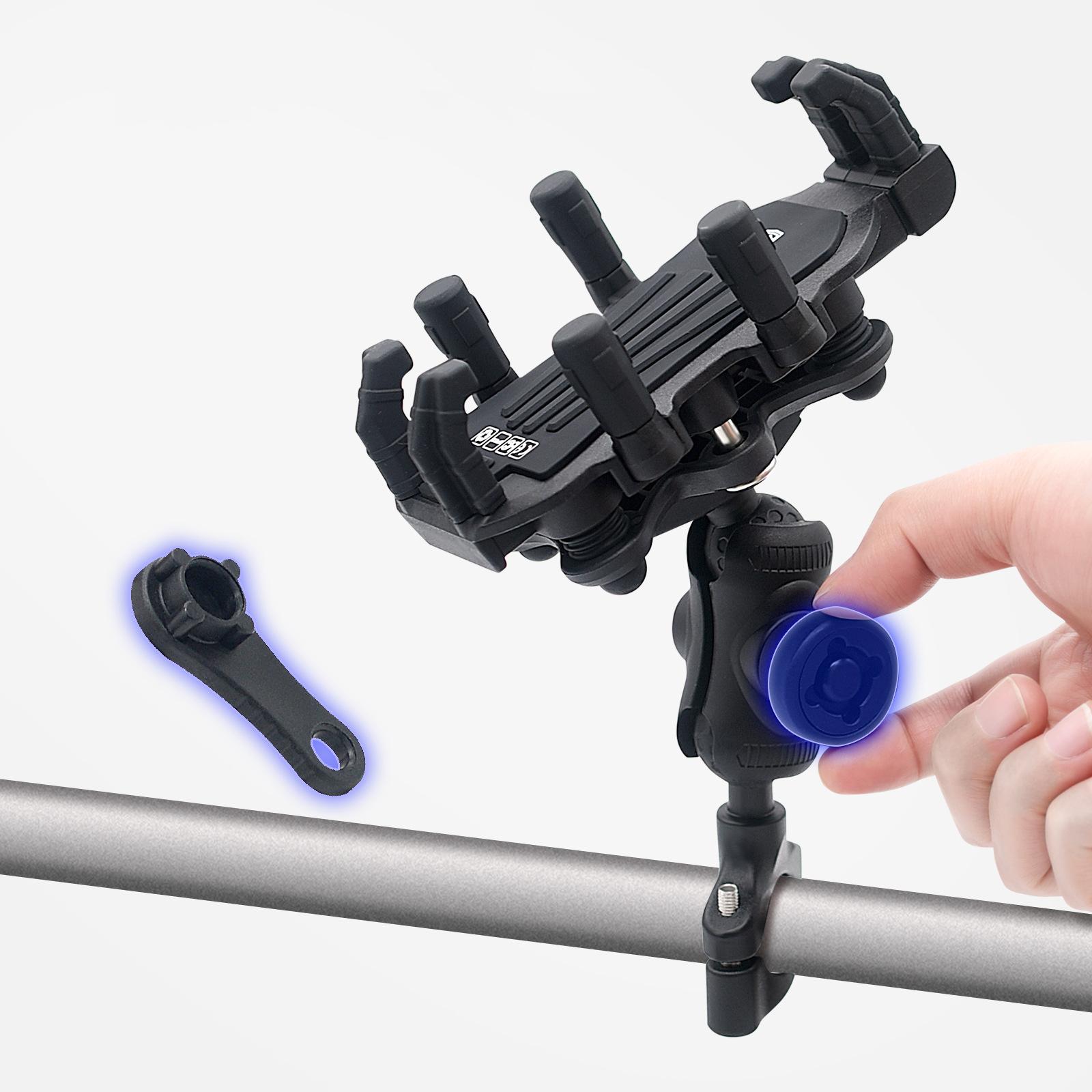 WUPP CS-1990C1 Bicycle Handlebar Phone Holder with Anti-theft Knob Design for Motorcycle/Scooter Type A
WUPP CS-1990C1 Bicycle Handlebar Phone Holder with Anti-theft Knob Design for Motorcycle/Scooter Type A