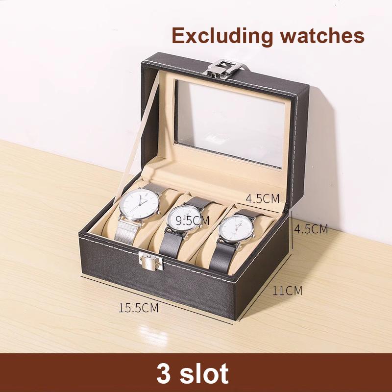 1pc PU Leather Watch Box Display Case Organizer with Framed Glass Lid Elegant Contrast and Removable Pillow for Men and Women
1pc PU Leather Watch Box Display Case Organizer with Framed Glass Lid Elegant Contrast and Removable Pillow for Men and Women