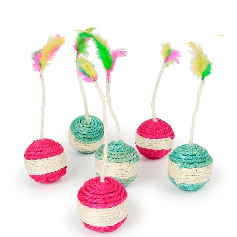 Игрушка для кошек, когтеточка из сизаля, обучающая интерактивная игрушка для котят, товары для домашних животных, забавные игрушки с перьями, аксессуары для кошек
Игрушка для кошек, когтеточка из сизаля, обучающая интерактивная игрушка для котят, товары для домашних животных, забавные игрушки с перьями, аксессуары для кошек