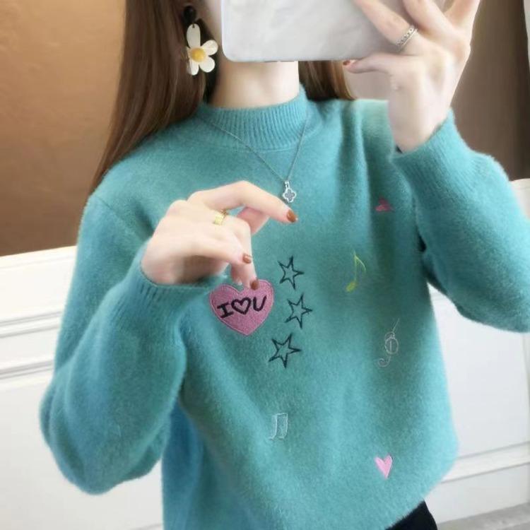 Женский свободный кашемировый свитер с вышивкой и музыкальными нотами, вязаный топ XL зелёный
Женский свободный кашемировый свитер с вышивкой и музыкальными нотами, вязаный топ XL зелёный