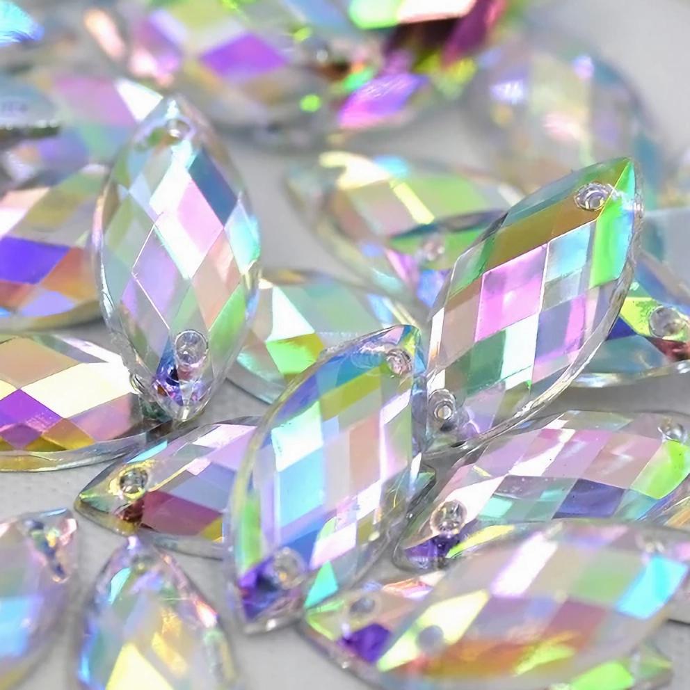 50 Horse Eye Hand Sewn Diamonds, AB Series 6 * 12mm Double Hole Acrylic Water Diamonds, Suitable for DIY Wedding/shoesrhinstones 50pcs
50 Horse Eye Hand Sewn Diamonds, AB Series 6 * 12mm Double Hole Acrylic Water Diamonds, Suitable for DIY Wedding/shoesrhinstones 50pcs