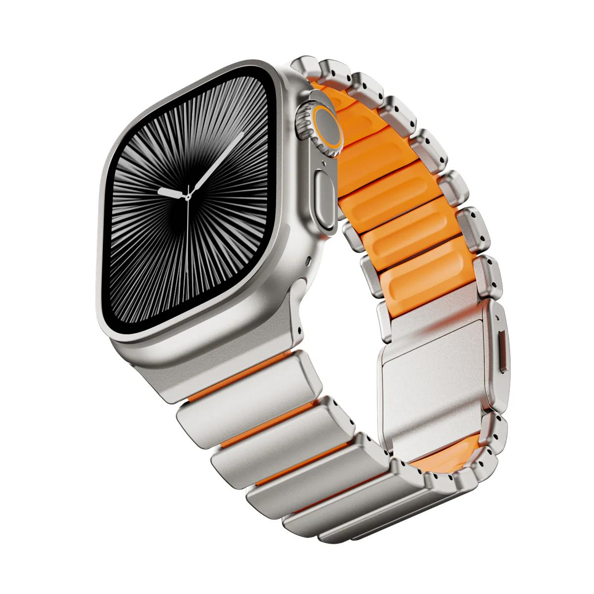 Titanium Rubber Strap for Apple Watch Ultra3 2 Band 49mm Men Magnetic Bracelet for Iwatch 11 10 46mm 9 7 8 45mm 6 5 4 SE3 44mm 44mm 45mm 46mm 49mm&L(175mm)
Titanium Rubber Strap for Apple Watch Ultra3 2 Band 49mm Men Magnetic Bracelet for Iwatch 11 10 46mm 9 7 8 45mm 6 5 4 SE3 44mm 44mm 45mm 46mm 49mm&L(175mm)
