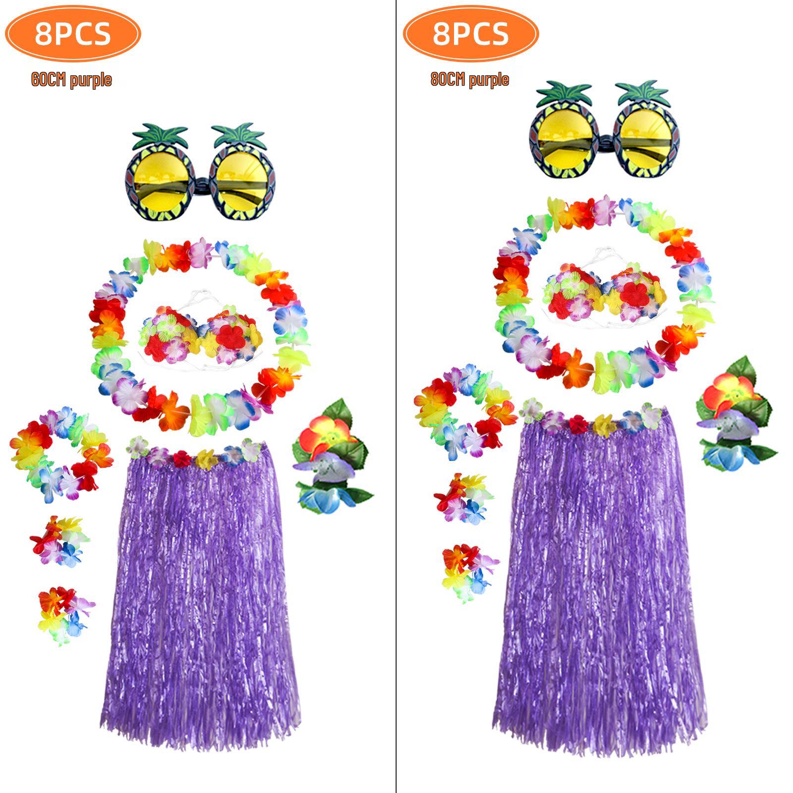 Kai Feng Hawaiian Hula Skirt Costume - 8-Piece Set with Flower Garland and Headwear 60CM Set (8 Pieces)
Kai Feng Hawaiian Hula Skirt Costume - 8-Piece Set with Flower Garland and Headwear 60CM Set (8 Pieces)
