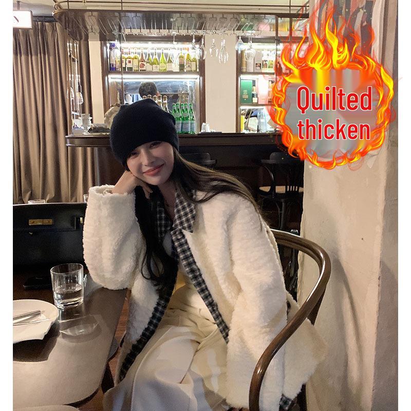 2025 Autumn/Winter Women s Lambswool Faux Two-Piece Lapel Coat with Patchwork Design 2XL
2025 Autumn/Winter Women s Lambswool Faux Two-Piece Lapel Coat with Patchwork Design 2XL