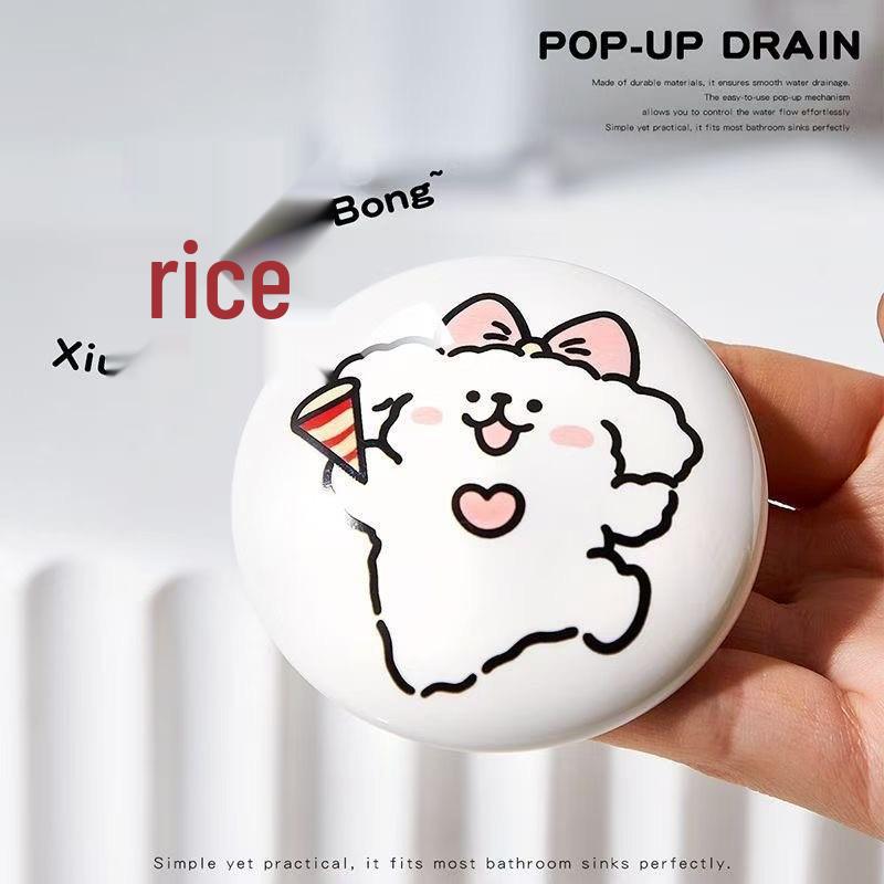 Ceramic Cute Line Small Dog Bathroom Sink Pop-up Drain Stopper
Ceramic Cute Line Small Dog Bathroom Sink Pop-up Drain Stopper
