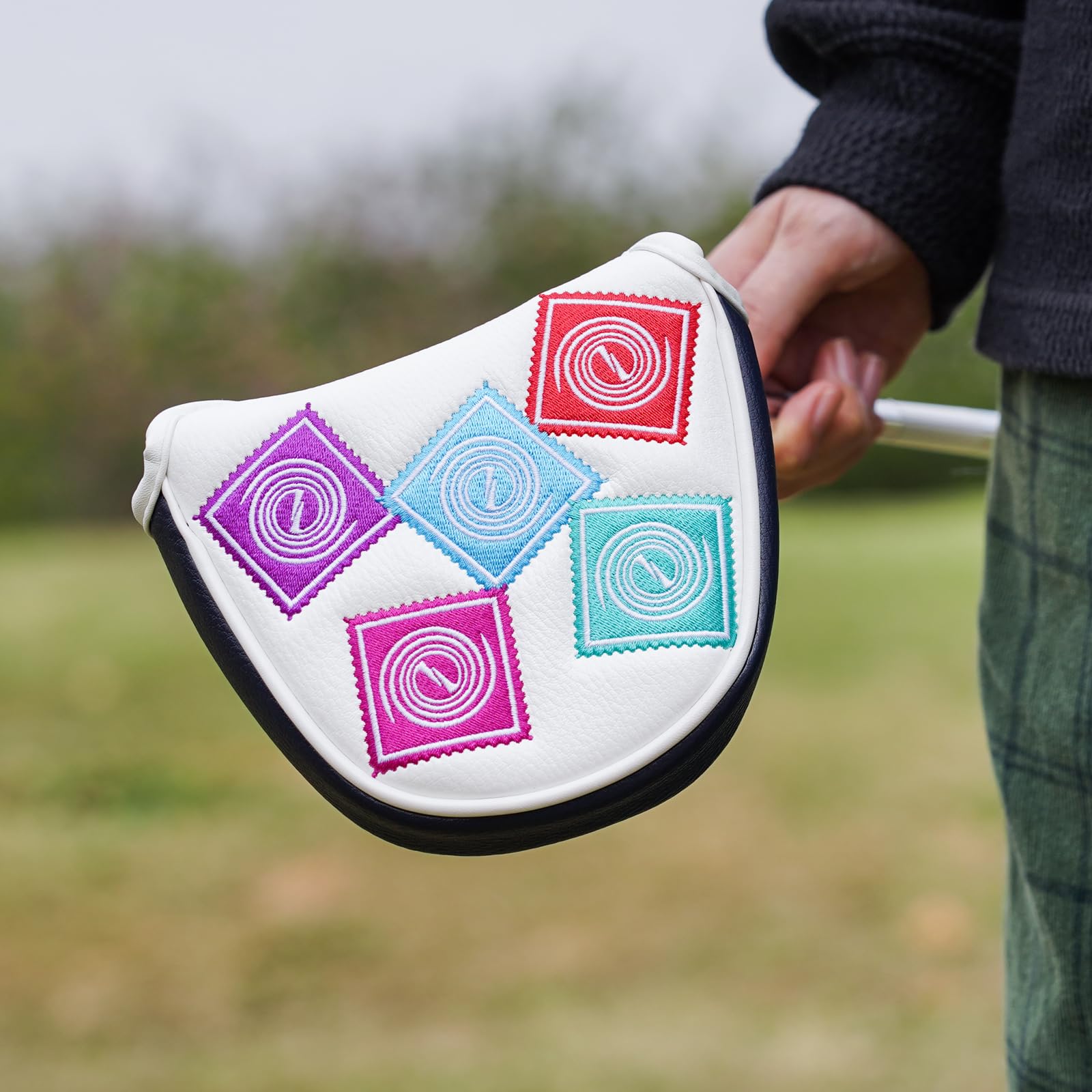 Mytag Putter Cover, Golf Headcover, Mallet Putter Cover, Odyssey Putter Cover, Mallet Cover, Stamp Design, with Magnet
Mytag Putter Cover, Golf Headcover, Mallet Putter Cover, Odyssey Putter Cover, Mallet Cover, Stamp Design, with Magnet