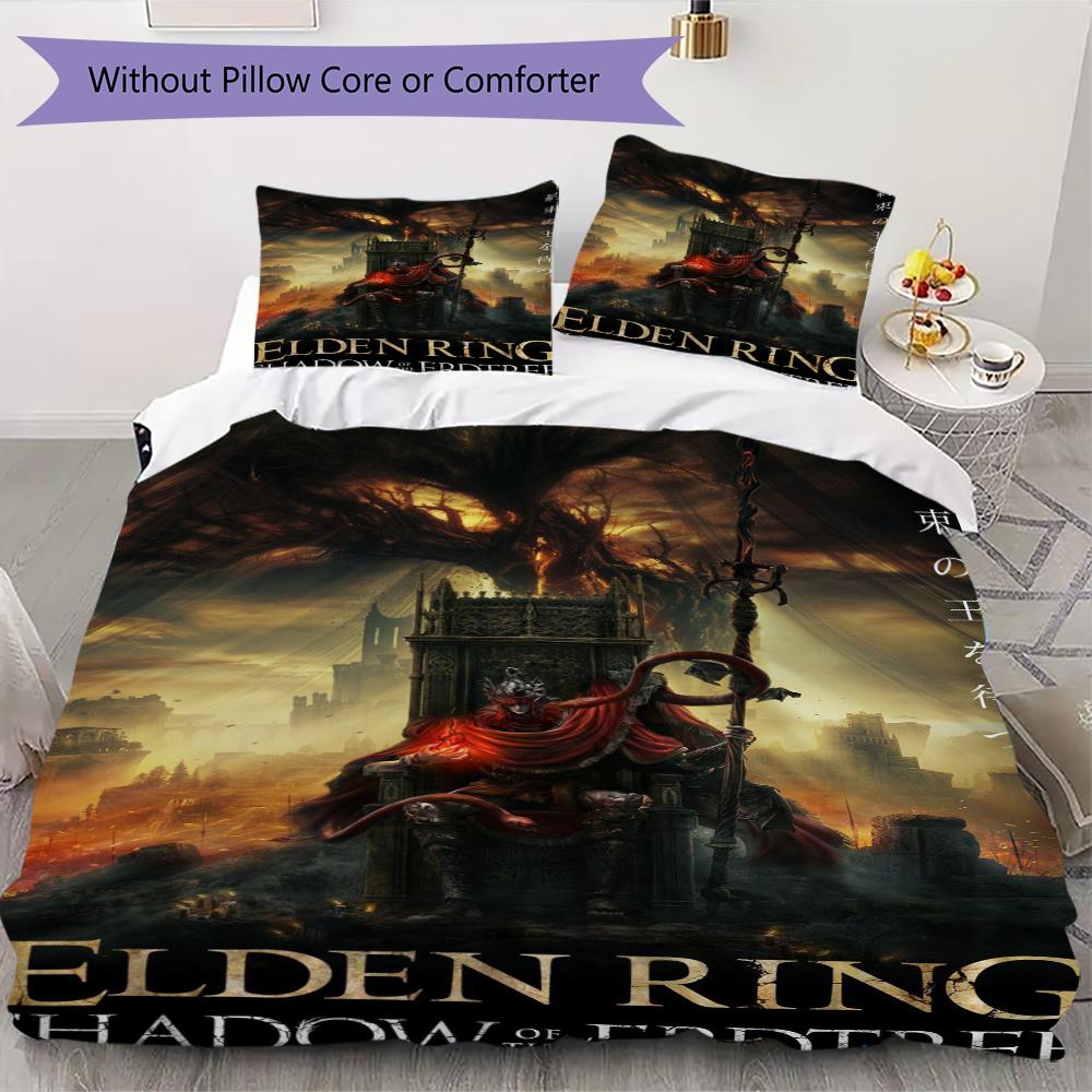 Elden Ring Pattern Bedding uilt Set uilt Cover Pillowcase Home Decoration Birthday Gift (1 * duvet cover + 2 * pillowcase without core) 135x200cm
Elden Ring Pattern Bedding uilt Set uilt Cover Pillowcase Home Decoration Birthday Gift (1 * duvet cover + 2 * pillowcase without core) 135x200cm
