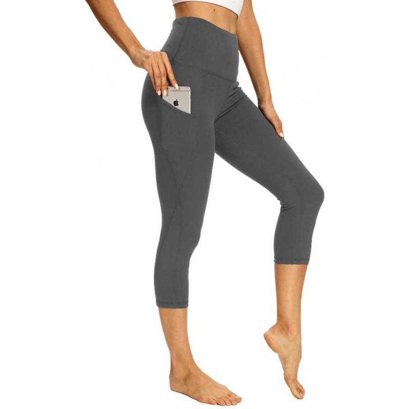 European American High Waist Stretch Yoga Leggings with Pockets - Women s Cropped Summer Pants (Model XY643) L сірий колір
European American High Waist Stretch Yoga Leggings with Pockets - Women s Cropped Summer Pants (Model XY643) L сірий колір