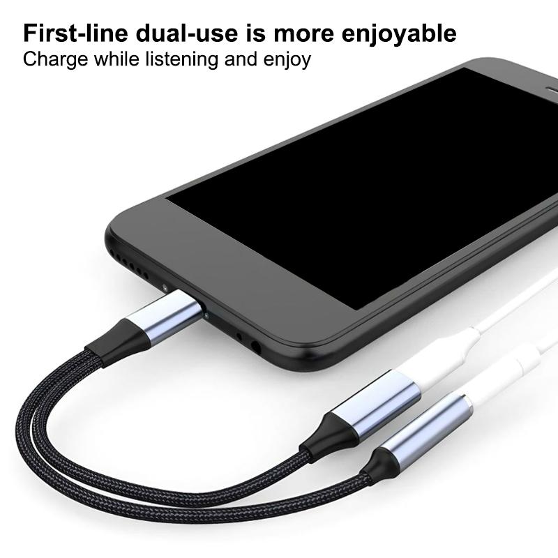 2 In 1 Usb C To 3.5Mm Headphone And Charger Adapter Pd 60W Quick Charging Cable Aux Jack Adapter For Mobile Phone Pad 1PC
2 In 1 Usb C To 3.5Mm Headphone And Charger Adapter Pd 60W Quick Charging Cable Aux Jack Adapter For Mobile Phone Pad 1PC