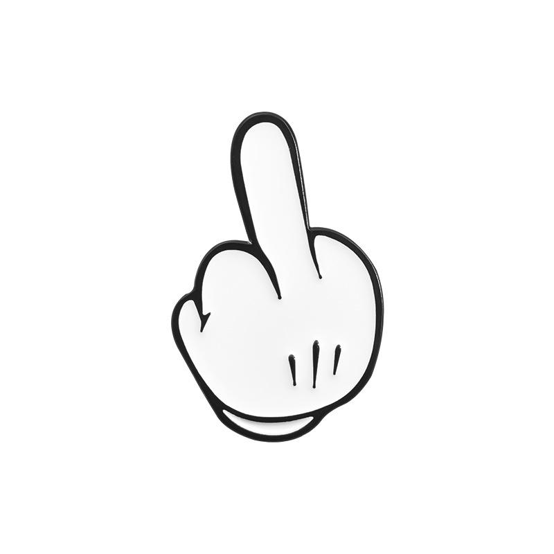 Cute Cartoon Hand Gesture Brooch Pin - White Metal Lapel Bag Accessory
Cute Cartoon Hand Gesture Brooch Pin - White Metal Lapel Bag Accessory