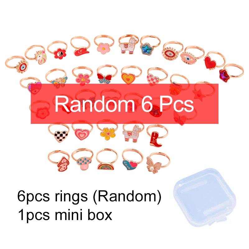 6/12Pcs Cute Cartoon Kids Rings Kawaii Children Girls Flower Alloy Finger Rings Child Jewelry Birthday Gift Adjustable Rings resizable білий
6/12Pcs Cute Cartoon Kids Rings Kawaii Children Girls Flower Alloy Finger Rings Child Jewelry Birthday Gift Adjustable Rings resizable білий