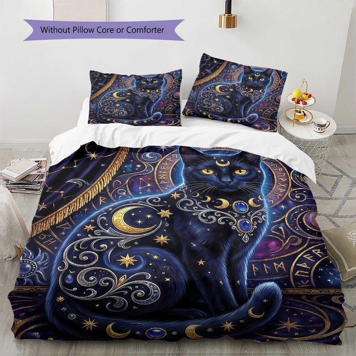 Flower Cat Crow Pattern Bedding,Quilt Set Quilt Cover Pillowcase Home Birthday Gift (1 * duvet cover + 2 * pillowcase, without core) 135x200cm
Flower Cat Crow Pattern Bedding,Quilt Set Quilt Cover Pillowcase Home Birthday Gift (1 * duvet cover + 2 * pillowcase, without core) 135x200cm