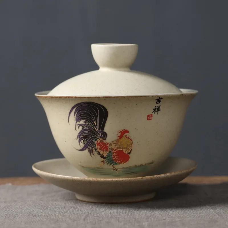 150ml traditional Chinese ceramic tea cup handmade tea bowl travel portable hand-painted rooster lid bowl 9.5X8.4CM 150ML
150ml traditional Chinese ceramic tea cup handmade tea bowl travel portable hand-painted rooster lid bowl 9.5X8.4CM 150ML