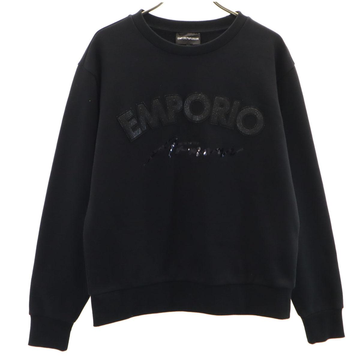 Emporio Armani Long sleeve sweat trainer 40 black Back brushed Women Used
Emporio Armani Long sleeve sweat trainer 40 black Back brushed Women Used