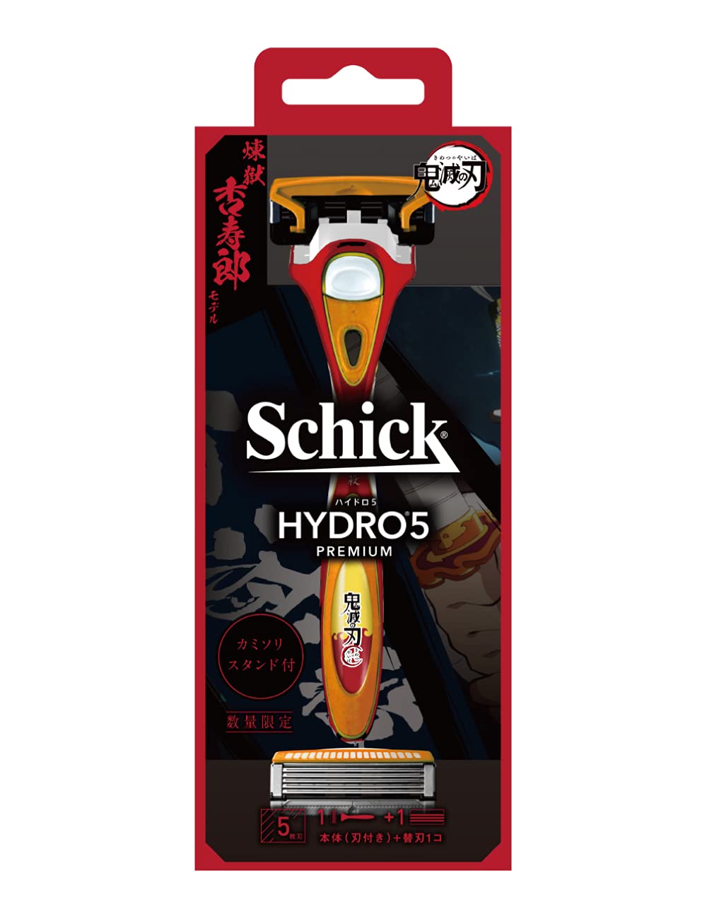 Schick Demon Kimetsu no Yaiba Model Hydro 5 Premium Holder с лезвием 1 сменное лезвие и подставка для бритвы 1 шт. Slayer +
Schick Demon Kimetsu no Yaiba Model Hydro 5 Premium Holder с лезвием 1 сменное лезвие и подставка для бритвы 1 шт. Slayer +