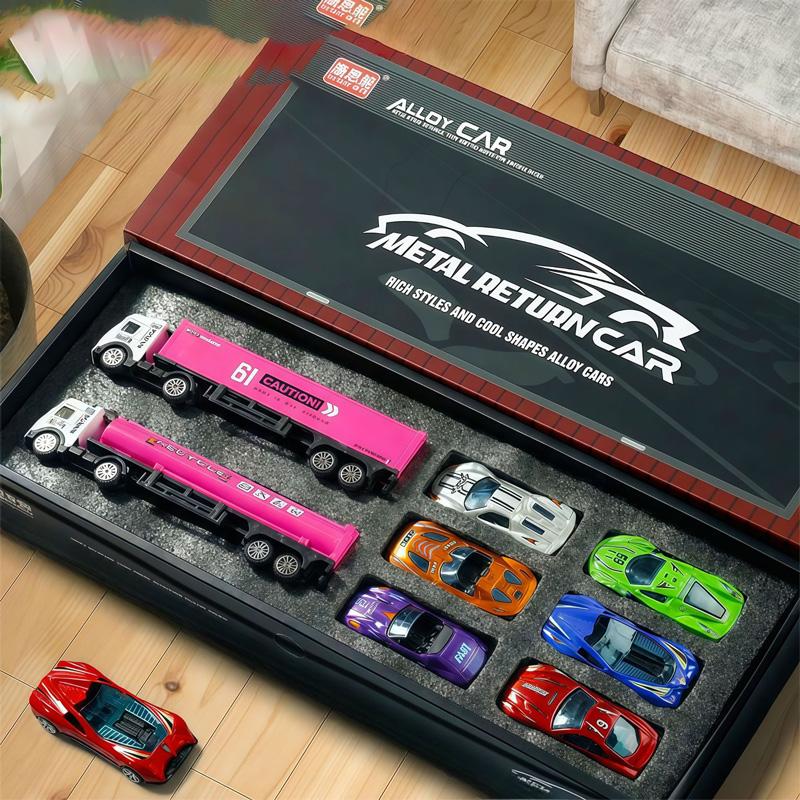 New Alloy Car Set Model High Simulation Die-cast Pull-back Racing Transport Truck Series Toys Children s Birthday Gift розовый
New Alloy Car Set Model High Simulation Die-cast Pull-back Racing Transport Truck Series Toys Children s Birthday Gift розовый