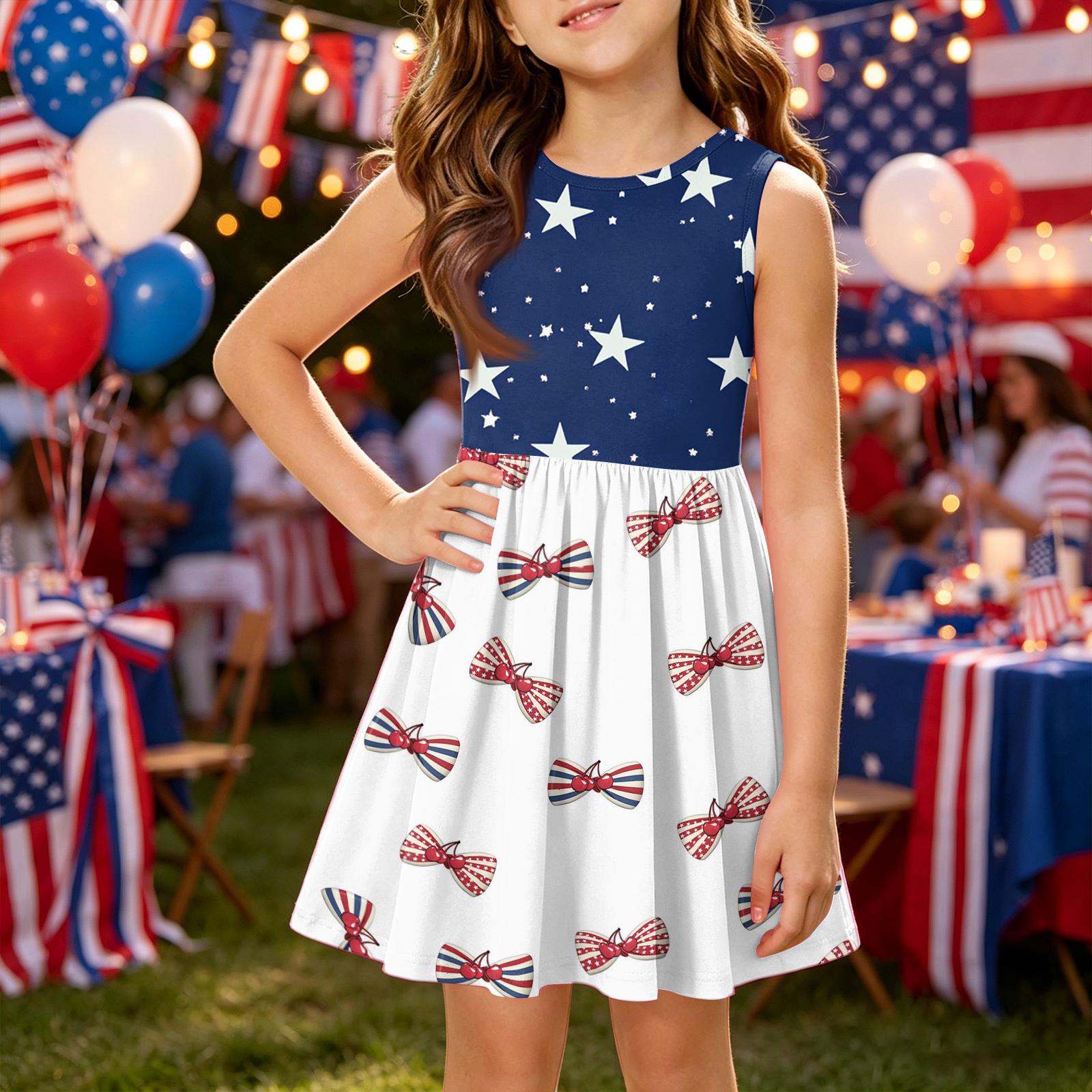 Girls Summer Princess Dress - A-Line Vest Splice Dress Independence Day 160 кавун червоний колір
Girls Summer Princess Dress - A-Line Vest Splice Dress Independence Day 160 кавун червоний колір