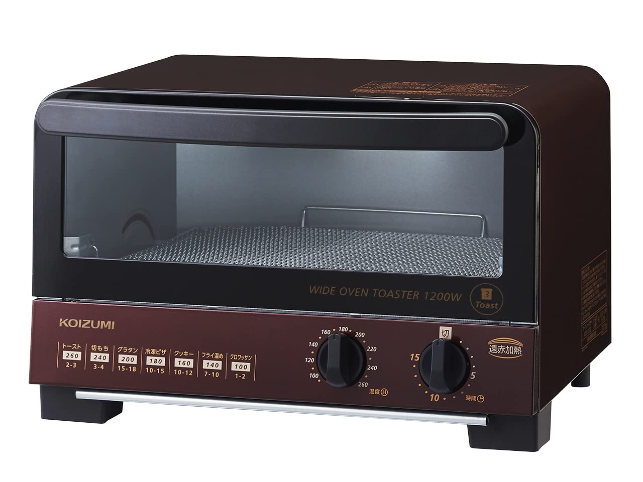 Koizumi Toaster Oven 1200W Stepless Temperature Adjustment 15 Minute Timer 3 Pieces Red KOS-1215/R червоний
Koizumi Toaster Oven 1200W Stepless Temperature Adjustment 15 Minute Timer 3 Pieces Red KOS-1215/R червоний
