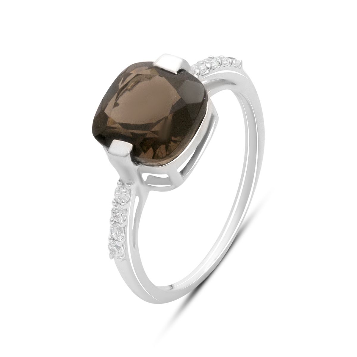 Silver ring with natural rauchtopaz (smoky quartz) 2.932ct, cubic zirconia, weight of the item 2.31g (2177975) 17.5
Silver ring with natural rauchtopaz (smoky quartz) 2.932ct, cubic zirconia, weight of the item 2.31g (2177975) 17.5