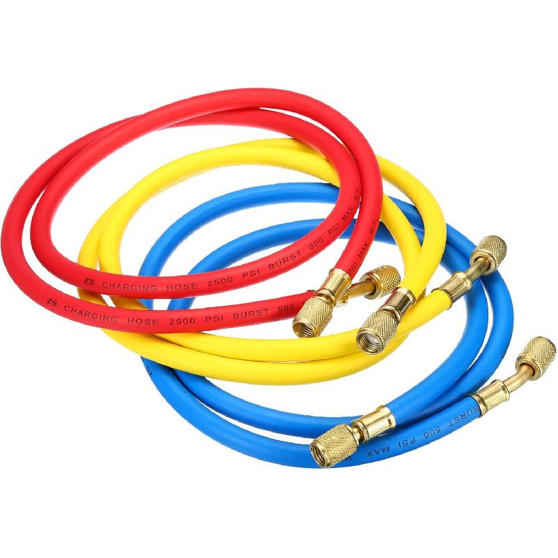 PATIKIL 1/4 SAE Refrigerant Charging Hose Kit, 3.9ft 500PSI HVAC Hose for Air Conditioner Manifold Gauge Refrigeration Maintenance, Red,Yellow,Blue
PATIKIL 1/4 SAE Refrigerant Charging Hose Kit, 3.9ft 500PSI HVAC Hose for Air Conditioner Manifold Gauge Refrigeration Maintenance, Red,Yellow,Blue
