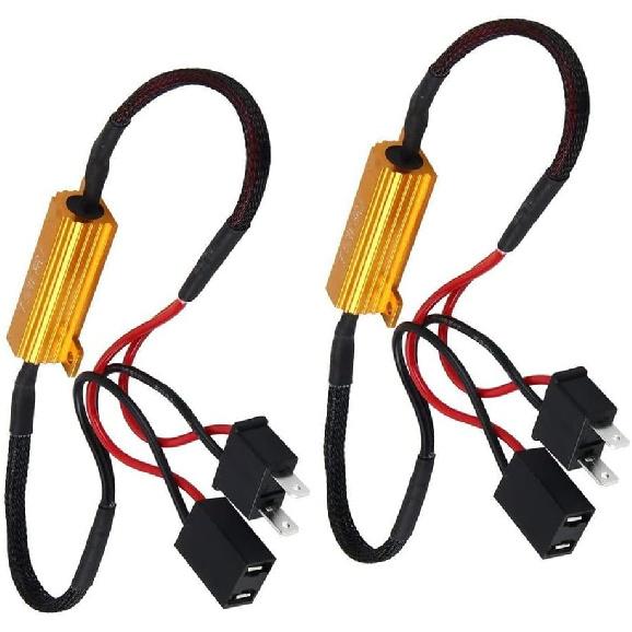MACHSWON Front Headlight Canbus Decoder LED Headlight Flicker Harness (1 Pair), Universal Fit H7 50W 6 Ohm Bulbs Resistor Decoders Error Free
MACHSWON Front Headlight Canbus Decoder LED Headlight Flicker Harness (1 Pair), Universal Fit H7 50W 6 Ohm Bulbs Resistor Decoders Error Free