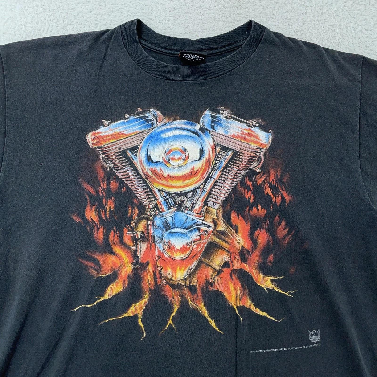 Vintage 3D Emblem Motorcycle Flames T-Shirt Mens L/XL Biker Columbia PA USA 90s L
Vintage 3D Emblem Motorcycle Flames T-Shirt Mens L/XL Biker Columbia PA USA 90s L