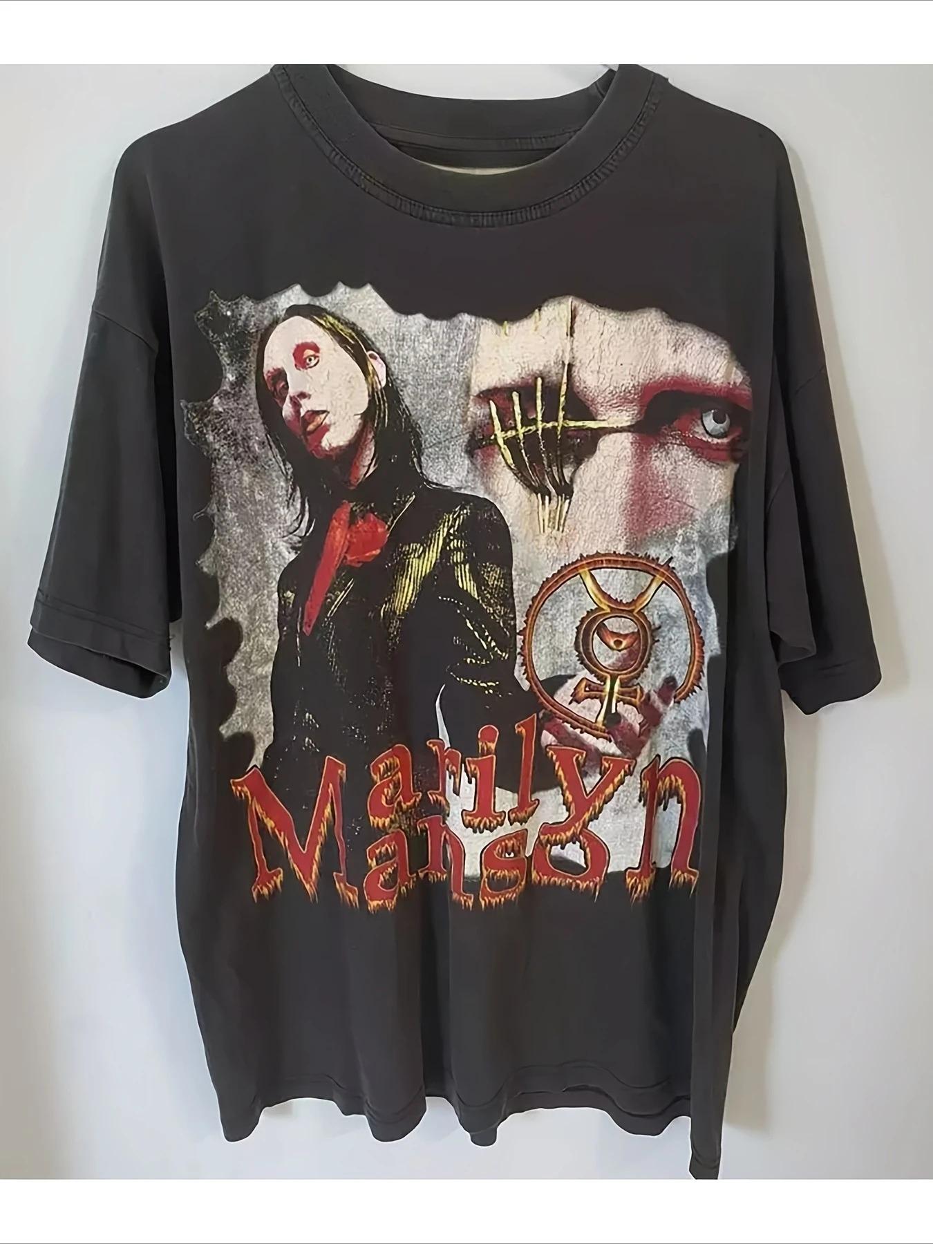 Gothic Rock Marilyn Manson Fan Tees Vintage Death Hype Tshirts Men Women Oversized Y2k 90s Pure Cotton Streetwear Clothing Tops 3XL
Gothic Rock Marilyn Manson Fan Tees Vintage Death Hype Tshirts Men Women Oversized Y2k 90s Pure Cotton Streetwear Clothing Tops 3XL