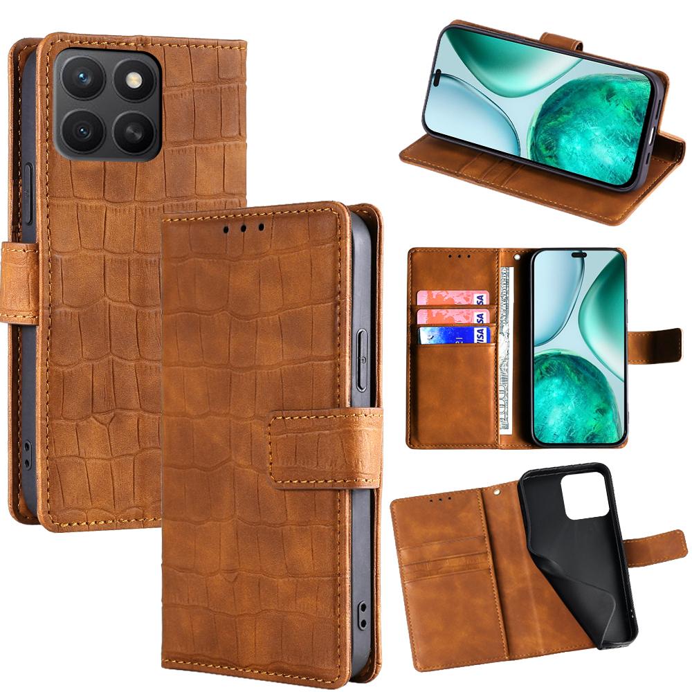 For Honor X8c 4G Case Crocodile Texture PU Leather Phone Cover Brown
For Honor X8c 4G Case Crocodile Texture PU Leather Phone Cover Brown