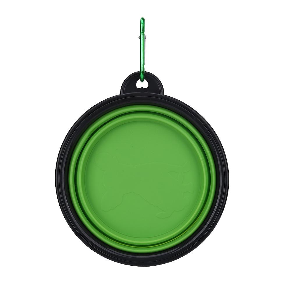 Силиконовые миски для собак, портативная миска для воды для собак, уличная дорожная миска для домашних животных для кошек, собак, щенков, контейнер для еды, миска-кормушка с карабинами 350ML