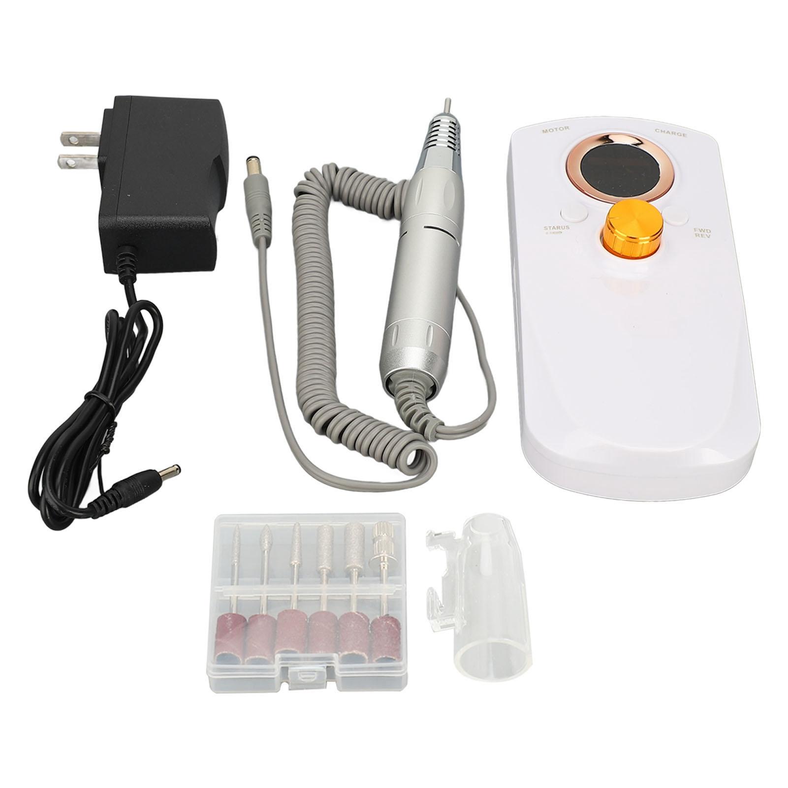 35000RPM Electric Nail File Rechargeable Forward Reverse LCD Display Manicure Nail Drill with 6pcs US Plug
35000RPM Electric Nail File Rechargeable Forward Reverse LCD Display Manicure Nail Drill with 6pcs US Plug